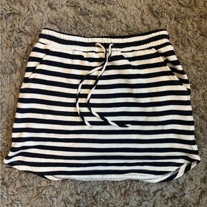 Gibson Black and White Striped Skirt